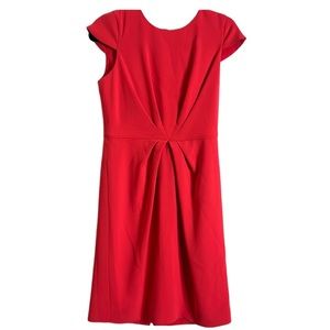 J crew pleated front knee high sheath pink dress size 4